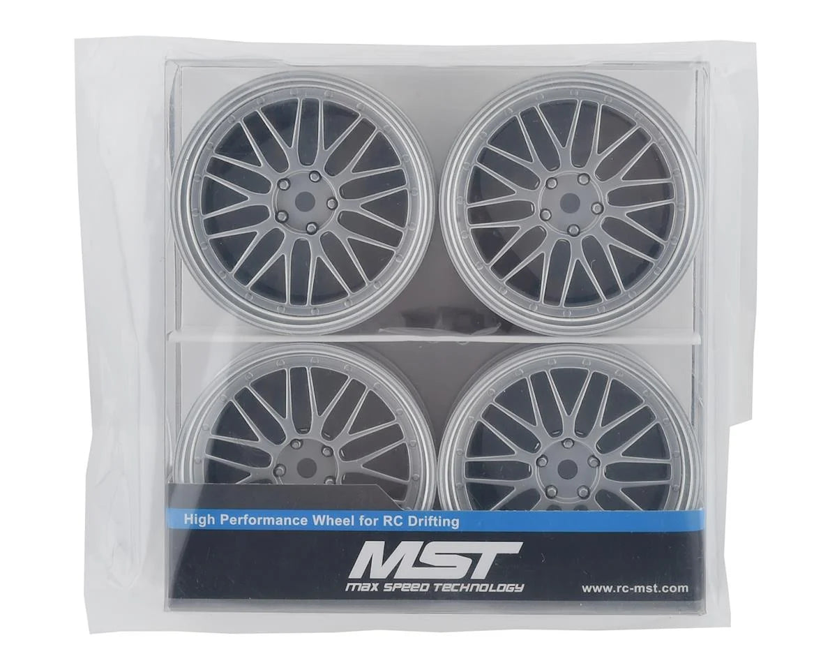 MST LM Wheel Set (Flat Silver) (4) (Offset Changeable)